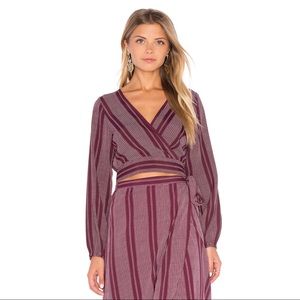 NWOT Band of Gypsies Burgundy Crop Top size S